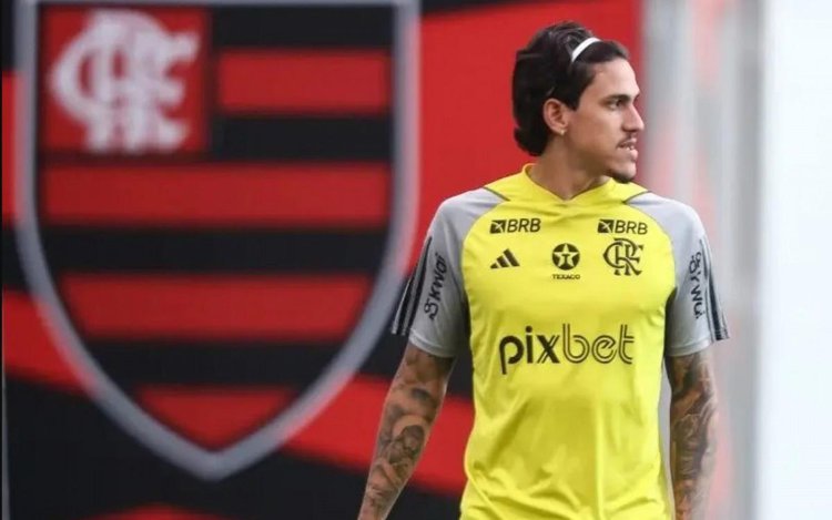 Pedro em treino do Flamengo