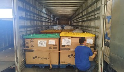 Correios arrecadam mais de 15 mil toneladas de donativos aos gaúchos (Foto: Divulgação/Correios)