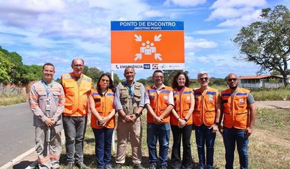 Defesa Civil participa de simulado de evacuação na área próxima à Usina de Boa Esperança, em Guadalupe (Foto: Divulgação/Sedec)
