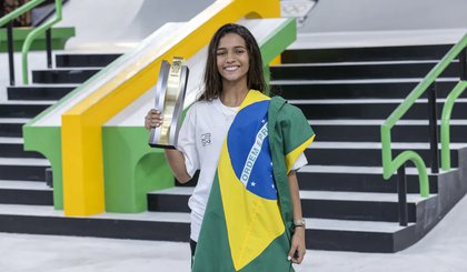 Rayssa Leal vence etapa da China do Pré-Olímpico de skate street (Foto: Julio Detefon/CBSK)