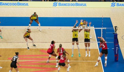 Seleção feminina supera o Canadá por 3 a 1 na estreia na Liga das Nações 2024 (Foto: Maurício Val/FV Imagens/CBV)