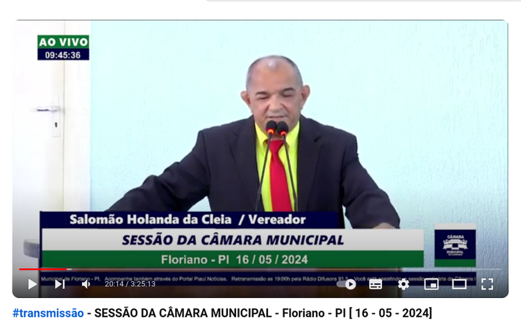 Vereador Salomão Holanda de Cleia