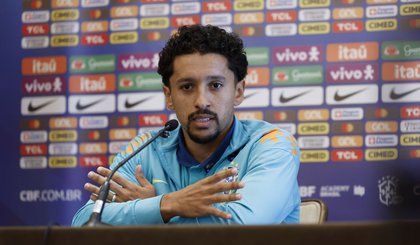 O zagueiro Marquinhos é um dos líderes da Seleção Brasileira na Copa América (Foto: Rafael Ribeiro/CBF)
