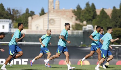 Seleção Brasileira treina no Drake Stadium na UCLA nesse domingo (23) (Foto: Rafael Ribeiro/CBF)