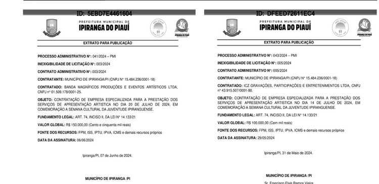 Extrato para Divulgação