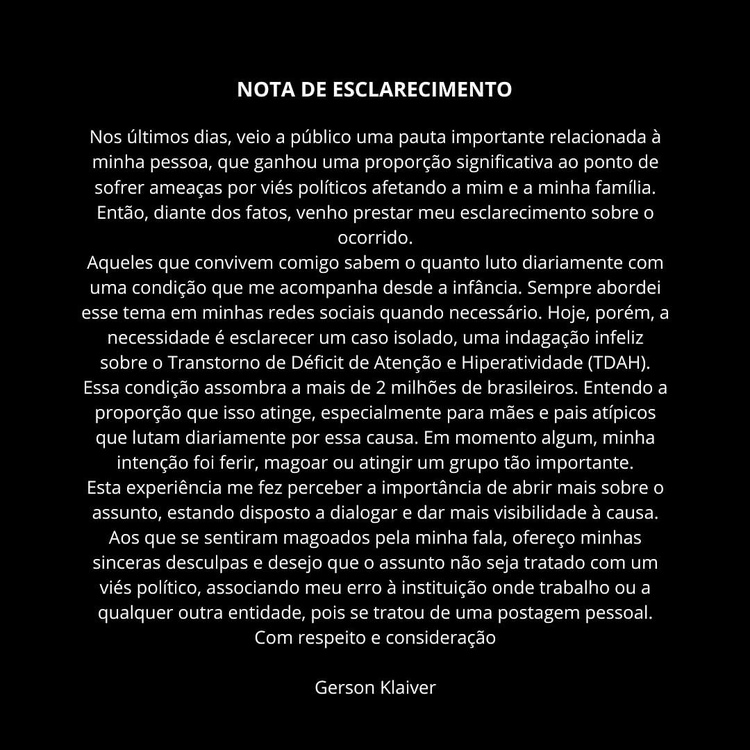 Nota de esclarecimento