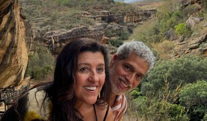 Regina Casé e Estêvão Ciavatta exaltam belezas do Piauí durante viagem ao estado (Foto: Arquivo Pessoal/Regina Casé)