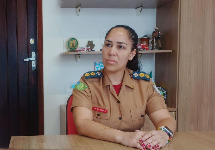 Coronel Najra Nunes, porta-voz do Corpo de Bombeiros do Piauí
