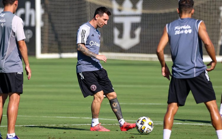 Messi em treino do Inter Miami