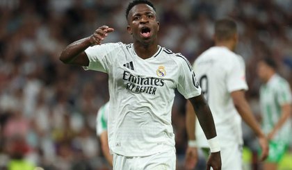 No Real Madrid desde meados de 2018, Vini Jr soma 269 jogos, 85 gols e 61 assistências (Foto: AFP) No Real Madrid desde meados de 2018, Vini Jr soma 269 jogos, 85 gols e 61 assistências (Foto: AFP)