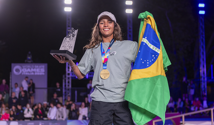 Rayssa Leal brilha em Roma e conquista o Mundial de Skate Street 2024 (Foto: CBSk /Julio Detefon)