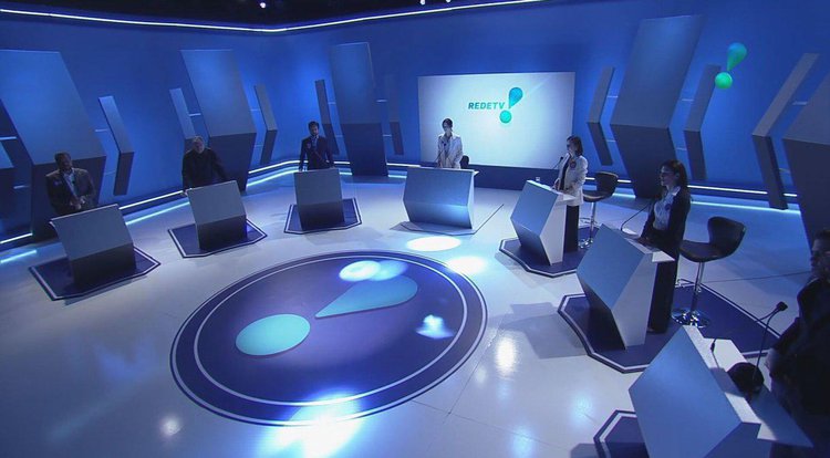 Seis candidatos participaram do debate Rede TV/Uol para a Prefeitura de São Paulo• Reprodução