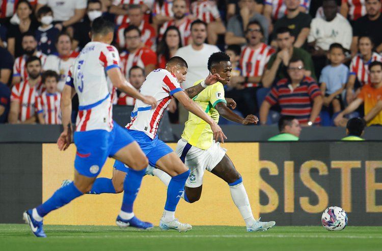 Vinícius Jr foi muito marcado pelos paraguaios