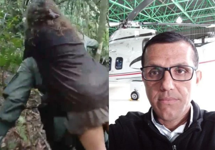 A menina e o piloto estavam no helicóptero que caiu na zona de mata fechada em Caieiras