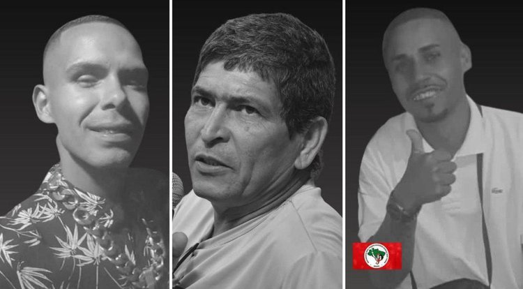 Da esqueda para a direita, Gleison Barbosa, Valdir Nascimento e Denis Carvalho