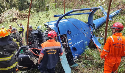 Fabricado em 2001, helicóptero pertencia à empresa C & F Administração de Aeronaves LTDA. (Foto: Divulgação) Fabricado em 2001, helicóptero pertencia à empresa C & F Administração de Aeronaves LTDA. (Foto: Divulgação)