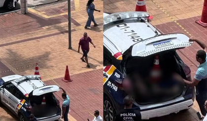 Homem é encontrado morto no porta-malas de viatura da polícia. (Foto: Reprodução) Homem é encontrado morto no porta-malas de viatura da polícia. (Foto: Reprodução)