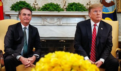 Jair Bolsonaro e Donald Trump, durante encontro na Casa Branca em 2019 (Foto: Alan Santos/Presidência/19-03-2019) Jair Bolsonaro e Donald Trump, durante encontro na Casa Branca em 2019 (Foto: Alan Santos/Presidência/19-03-2019)