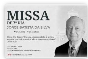 Missa de 1 mês ao vivo Jorge Batista (Foto: Instagram)