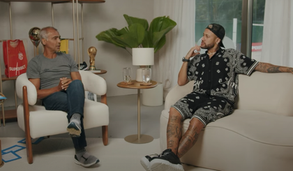 Neymar foi o primeiro convidado no programa de entrevistas de Romário (Foto: Reprodução de vídeo) Neymar foi o primeiro convidado no programa de entrevistas de Romário (Foto: Reprodução de vídeo)