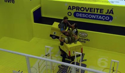 Primeira prova de resistência do BBB 25 dura mais de 6 horas (Foto: Reprodução Globo) Primeira prova de resistência do BBB 25 dura mais de 6 horas (Foto: Reprodução Globo)