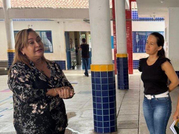 Secretária de Educação inspeciona estrutura de escolas rurais e urbanas