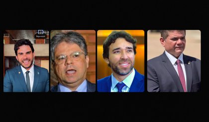 Dr Marcus Vinicius Kalume, Gustavo Neiva, Marden Menezes e Fábio Xavier (Foto: arquivo) Dr Marcus Vinicius Kalume, Gustavo Neiva, Marden Menezes e Fábio Xavier (Foto: arquivo)