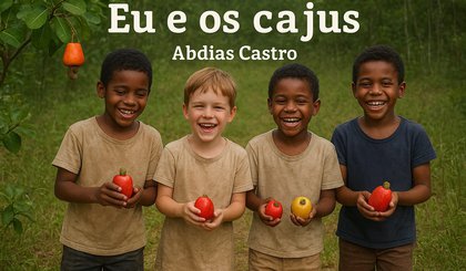 Eu e os cajus (Foto: gerado por IA)