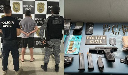 Fugitivo condenado a 50 anos de prisão é capturado no Piauí. (Foto: Polícia Civil) Fugitivo condenado a 50 anos de prisão é capturado no Piauí. (Foto: Polícia Civil)