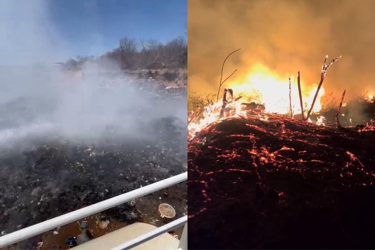 Incêndios atingem área rural e lixão em Canto do Buriti.