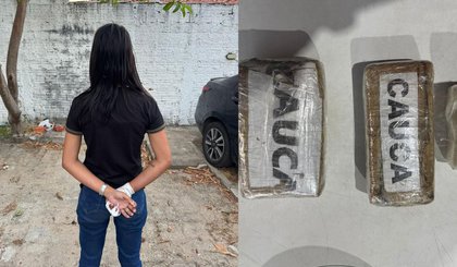 Jovem é detida levando maconha em ônibus em Teresina. (Foto: Reprodução) Jovem é detida levando maconha em ônibus em Teresina. (Foto: Reprodução)