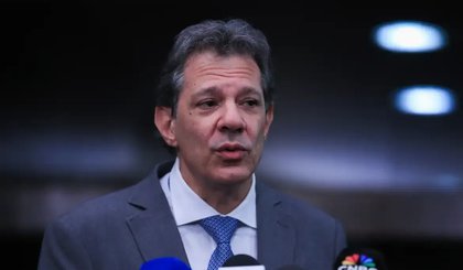 Ministro da Fazendo, Fernando Haddad, durante coletiva após reunião com o presidente do Congresso, Davi Alcolumbre. (Foto: Lula Marques/ Agência Brasil.) Ministro da Fazendo, Fernando Haddad, durante coletiva após reunião com o presidente do Congresso, Davi Alcolumbre. (Foto: Lula Marques/ Agência Brasil.)