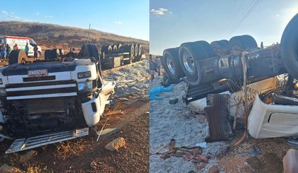 Motorista de 22 anos morre em acidente na PI-245; esposa se fere. (Foto: Divulgação/PMPI)