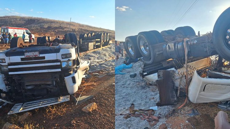 Motorista de 22 anos morre em acidente na PI-245; esposa se fere.