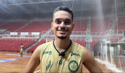 O ala, que já vestiu a camisa do Fortaleza, e foi campeão brasileiro com a equipe ano passado, também destacou a quadra do adversário, que ele considera mais rápida e propícia para o estilo de jogo do Atlético: (Foto: Ascom/Atlético-PI) O ala, que já vestiu a camisa do Fortaleza, e foi campeão brasileiro com a equipe ano passado, também destacou a quadra do adversário, que ele considera mais rápida e propícia para o estilo de jogo do Atlético: (Foto: Ascom/Atlético-PI)