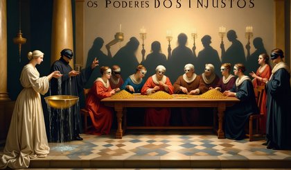 OS PODERES DOS INJUSTOS (Foto: GERADO POR IA)