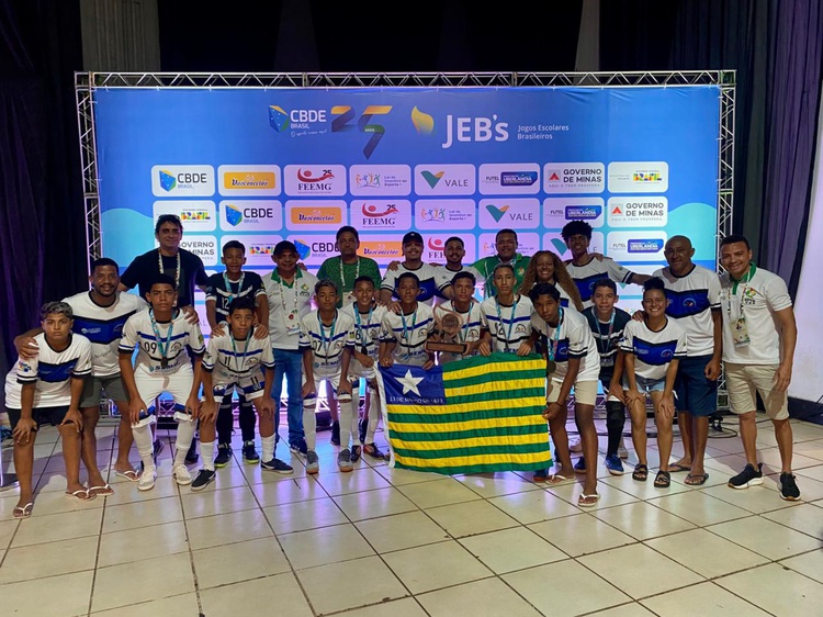 Piauí conquista medalha no futsal masculino dos Jogos Escolares Brasileiros em Minas Gerais.