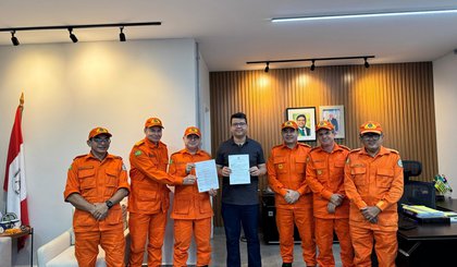 Secretaria de Segurança assina ordem de serviço para primeira unidade do Corpo de Bombeiros em Bom Jesus. (Foto: Ascom SSP-PI)