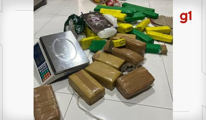 Barbearia usada para tráfico de drogas é descoberta pela polícia. (Foto: Montagem g1)