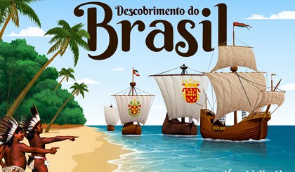 Descobrimento do Brasil (Foto: Gerado por IA)