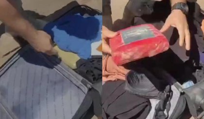 Polícia flagra mulher com 850kg de maconha em ônibus em Teresina. (Foto: Divulgação/PRF)