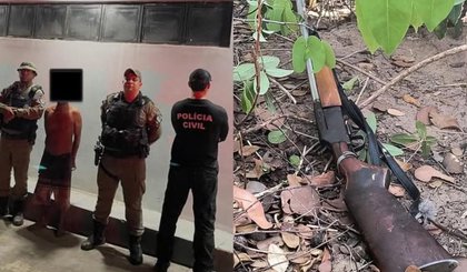 Suspeito de matar esposa e cachorro é preso em Manoel Emídio. (Foto: Divulgação/Polícia Civil)