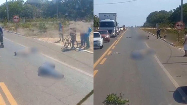 Colisão entre motocicletas deixa três pessoas feridas na BR-343.