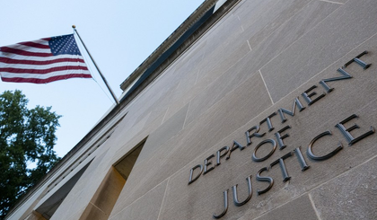 Departamento de Justiça dos EUA em Washington, D.C., Estados Unidos. (Foto: Xinhua/Liu Jie) Departamento de Justiça dos EUA em Washington, D.C., Estados Unidos. (Foto: Xinhua/Liu Jie)