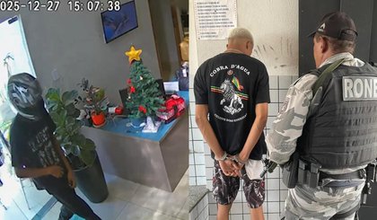 Jovem é detido após roubo em salão de beleza em Teresina. (Foto: Divulgação/Polícia Militar) Jovem é detido após roubo em salão de beleza em Teresina. (Foto: Divulgação/Polícia Militar)