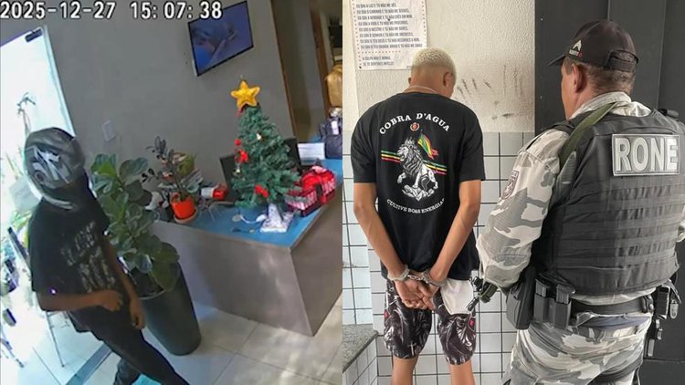 Jovem é detido após roubo em salão de beleza em Teresina.