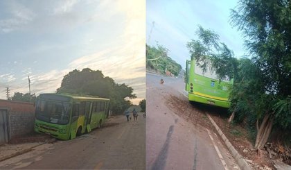 Ônibus colide com muro após falha mecânica no Piauí. (Foto: Reprodução) Ônibus colide com muro após falha mecânica no Piauí. (Foto: Reprodução)