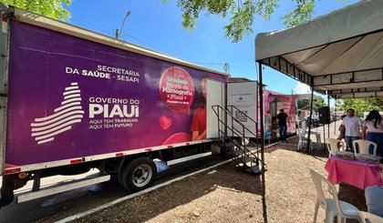 Piauí amplia diagnóstico e facilita rastreio do câncer para mais de 40 mil mulheres com Caminhão da Mamografia. (Foto: Ascom Sesapi) Piauí amplia diagnóstico e facilita rastreio do câncer para mais de 40 mil mulheres com Caminhão da Mamografia. (Foto: Ascom Sesapi)