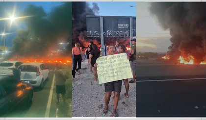 Protestos por segurança após latrocínio interrompem BR-316 em Teresina. (Foto: Reprodução/ Montagem G1) Protestos por segurança após latrocínio interrompem BR-316 em Teresina. (Foto: Reprodução/ Montagem G1)