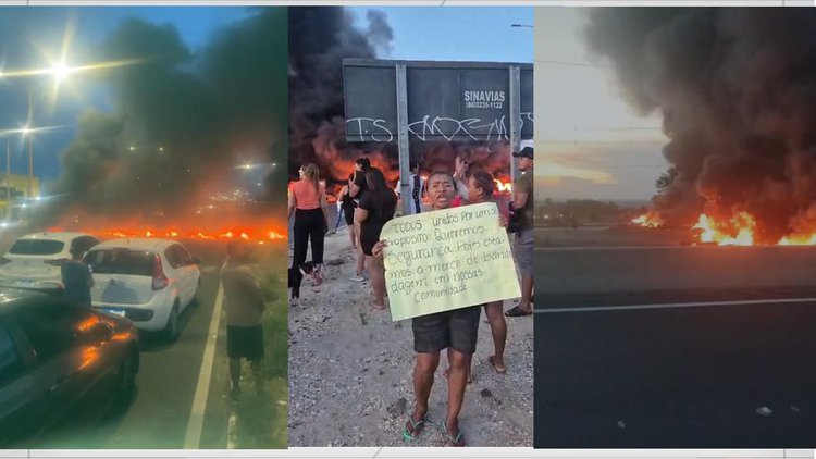 Protestos por segurança após latrocínio interrompem BR-316 em Teresina.